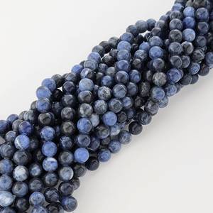 Perles facettées en sodalite naturelle 8 mm, perles rondes en pierres précieuses naturelles, perles en vrac - Product Image 4