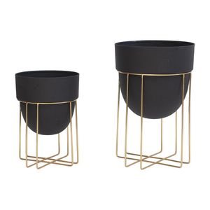 Maceta dorada con soporte de Color dorado - Product Image 5