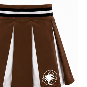 Falda Plisada Color Chocolate para Animadoras, Cintura Alta, Uniforme Deportivo, para Baile, Entrenamiento, Competencia - Product Image 4