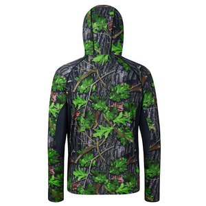 Sweat à capuche de pêche pour homme à manches longues imprimé, séchage rapide, respirant, vêtement d'extérieur avec protection UPF50+ et fonction imperméable - Product Image 2