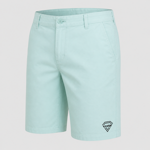 Custom Wholesale <b>Men</b> Summer Casual Chino <b>Shorts</b> Mint Green Stretch Cotton Flat Front <b>Bermudas</b> Direct Factory Manufacturer - Product Image 5