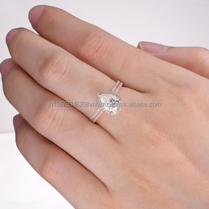 Mujer 14K oro estilo Vintage IGI certificado Diamante Negro Natural corte radiante bisel ajuste compromiso boda fiesta - Product Image 3