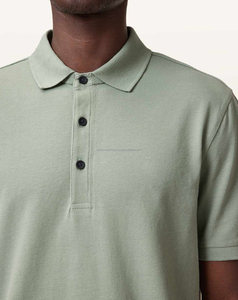 Chemise pour homme en coton 100% tricoté, tissé, uni, respirant, style golf avec logo brodé - Product Image 3