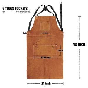 Delantal de Cuero sin Mangas con Cintura Ajustable y Múltiples Bolsillos, Ropa de Trabajo Moderna para Hombres y Mujeres - Product Image 4