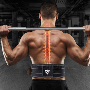 Ceinture de musculation en cuir de vachette fabriquée sur mesure avec boucle à levier - Product Image 4