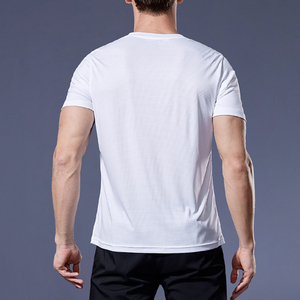 Camiseta de Manga Corta para Hombre, Cuello Redondo, Color Negro Sólido, Tejido de Punto - Product Image 5