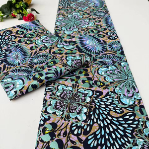 High Quality Custom African Wax Printed Cotton Fabric Holland Loincloth with Vibrant Patterns Ideal for Traditional Wear - Product Image 1