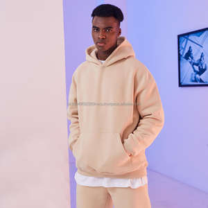 Offre Spéciale hommes sweats à capuche conception unie oem polaire pull goutte épaule grande poche à manches longues sweat à capuche surdimensionné sans ficelle - Product Image 2