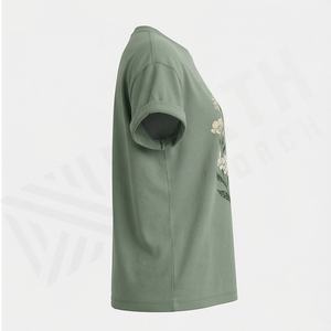 T-shirt surdimensionné personnalisé pour femmes, fournisseur de vêtements en coton, impression sérigraphique ou transfert thermique, vêtements tendance - Product Image 3