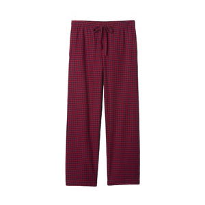 Pantalon de pyjama d'été respirant et confortable pour femme, à carreaux rouges et noirs, avec poches, en polyester-coton extensible, grande taille - Product Image 1