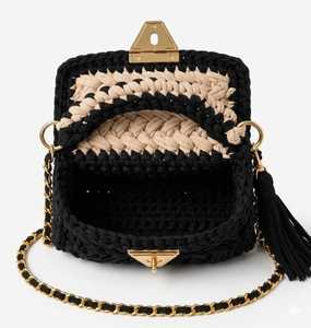 Elegante Bolso de Hombro de Ganchillo para Mujer, 100% Hecho a Mano, con Asa Superior Ideal para Viajes y Correa de Cadena Desmontable - Product Image 2