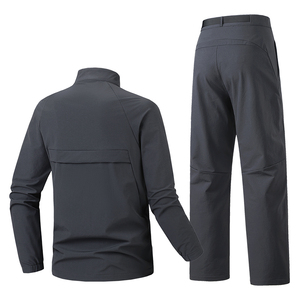 Survêtement en nylon imperméable léger pour homme avec logo personnalisé, coupe-vent respirant, ensemble jogging deux pièces - Product Image 5