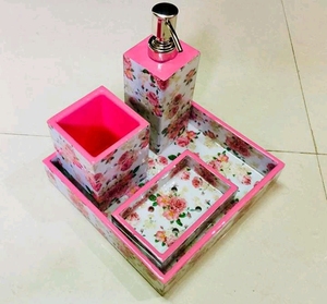 Luxury Bathroom Gift Set Handmade Vanity Organizer Soap Dispenser <b>Toothbrush</b> <b>Holder</b> Housewarming Bathroom Accessories - Product Image 4