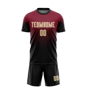 Soccer Ball Uniform Performance Sportswear Football Jersey Shorts 100% Polyester Breathable Custom Team Name Designed for Clubs - Product Image 1