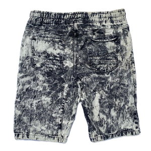 New Design <b>Men</b> Bleached Acid Wash Denim <b>Shorts</b> Tie Dye Washed Jean <b>Shorts</b> <b>Elastic</b> <b>Waist</b> Drawstring Streetwear <b>Shorts</b> Wholesale - Product Image 2