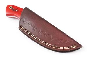 มีดบุชคราฟท์ทำมือสไตล์นอร์ดิก ฟอร์จเหล็กเกรดอุตสาหกรรม ขนาด 6 นิ้ว เหล็ก 12c27 ด้ามเรซิ่น พร้อมปลอกหนัง - Product Image 4