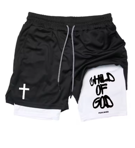 Pantalones cortos para correr 2 en 1 para hombre, pantalones cortos de secado rápido para entrenamiento en el gimnasio con bolsillo para teléfono - Product Image 5