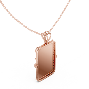 Collar con Colgante de Diamante Cultivado en Laboratorio de Oro Rosa de 10K, Diseño de Ancla de Lujo con Lapislázuli y Esmalte - Product Image 4