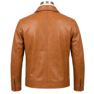 Top Quality <b>Men</b> <b>Leather</b> <b>Jacket</b> Designed With Durable Fabric And Comfortable Fitting Featuring Smooth Finishing Neat Stitching - Product Image 2