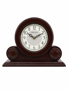 Reloj de Escritorio Moderno de Madera con Números Romanos, Movimiento Mecánico, Diseño Circular, Función de Alarma y Repetición, para el Año Nuevo - Product Image 3