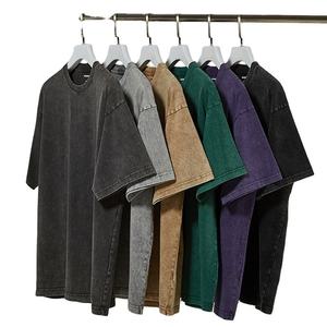 T-shirt vintage OEM 100% coton lourd unisexe pour homme, coupe ample, impression numérique, écologique, séchage rapide, col rond, manches courtes - Product Image 4