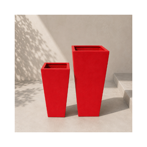 Pot de fleurs haut en fibre de verre de qualité supérieure pour jardin moderne, entrée de maison, hôtel, bureau, décoration, fournisseur en gros, OEM - Product Image 1