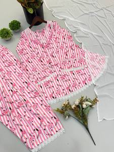 Tenue traditionnelle pour femmes, printemps-été, ensemble décontracté en coton khadi pur, broderie, ensemble coordonné pour femmes, motif floral - Product Image 1
