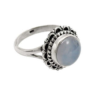 Natural Chalcedony Gemstone <b>Ring</b> Handmade Daily To Wear Jewelry <b>Crafted</b> From Solid 925 Sterling Silver Classic Bohemian <b>Ring</b> - Product Image 1