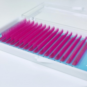 Couleurs mélangées Extensions de faux cils individuels classiques brillants colorés paillettes Volume russe maquillage pour les fêtes - Product Image 6