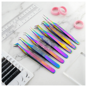 Diamond Grip <b>Lash</b> Extension Tweezer <b>Kit</b> Fiber Tip <b>Lash</b> Isolation Tool <b>Lash</b> Pickup Tool Eyelash Tweezer Eyelash Extension Tweezer - Product Image 1