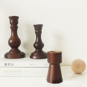 เชิงเทียนไม้ตกแต่งบ้านสำหรับเดือนรอมฎอน คุณภาพสูง ผลิตตามสั่ง เป็นมิตรกับสิ่งแวดล้อม สีน้ำตาลเข้มโบราณ สไตล์วินเทจคลาสสิก - Product Image 3