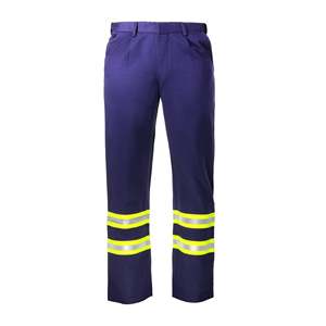 FR Hi <b>Vis</b> 88% C/12% N Pant/<b>Trouser</b> Flame Resistant and <b>High</b> Visibility Safety Clothing Navy Blue (50W X 30L) - Product Image 1