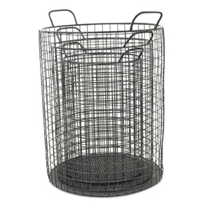 Panier de rangement métallique robuste avec poignées, grande capacité, organisateur en fil métallique pour cuisine, garde-manger, salle de bain - Product Image 4