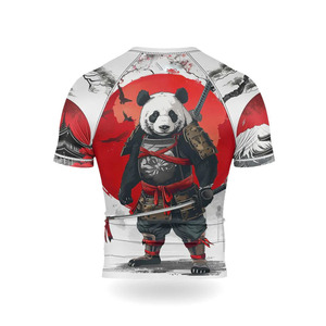 Panda Fighter Men's Short Sleeve <b>Compression</b> Rash Guard MMA Jiu Jitsu BJJ Grappling Base Layer Combat <b>Shirt</b> <b>COMPRESSION</b> WEAR - Product Image 3