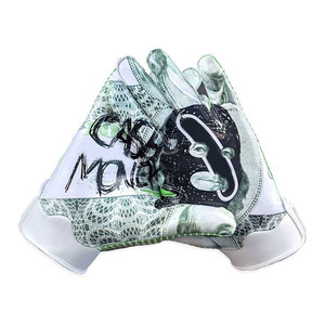 Gants de football américain pour receveur adulte Cash Money Doom avec paume ultra-adhérente et fermeture auto-agrippante personnalisable - Product Image 1