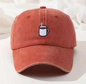 Casquette de baseball unisexe pour adultes, motif tasse à café imprimé par transfert thermique, style décontracté, 100 % coton respirant, toutes saisons, extérieur - Product Image 1