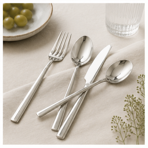 Ensemble de couverts en acier inoxydable, finition miroir de luxe, couverts modernes pour hôtel et banquet de mariage, ensemble de couverts haut de gamme en solde - Product Image 4