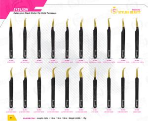 Pince à cils conçue pour une application sans effort de faux cils avec une pointe incurvée précise permettant une prise facile - Product Image 6