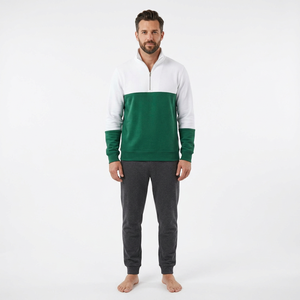 Sudadera con media cremallera al por mayor de fábrica, sudadera con media cremallera de forro polar cepillado, sudadera con media cremallera con lavado vintage - Product Image 6