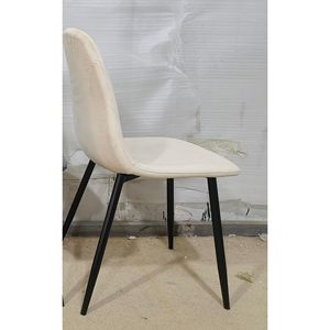 Set di 4 Sedie da Pranzo Moderne con Seduta Imbottita in Velluto e Gambe in Metallo Nero a Forma di Cucchiaio - Product Image 3