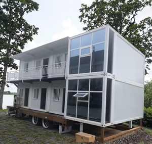 منزل فاخر مسبق الصنع من ألواح الساندويتش بطول 40 قدمًا من طابقين، منزل متنقل بطول 20 قدمًا بغرفتي نوم، قابل للتوسيع، يمكن استخدامه كسوبر ماركت - Product Image 4