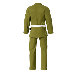 Kimono de BJJ vert olive pour homme, 100% coton, coupe classique, respirant, vêtements d'arts martiaux pour adultes - Product Image 3
