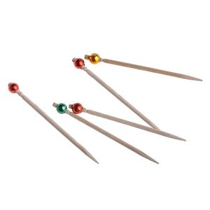 Colorful Beaded Bamboo <b>Toothpicks</b> Decorative Cocktail Picks for Appetizers Drinks Party Snacks - Product Image 6