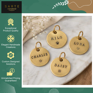 Huge Selling Premium Quality Custom Engraved Modern Brass Pet ID <b>Tags</b> Personalized <b>Dog</b> Cat Name <b>Tags</b> at Best Market Price - Product Image 2