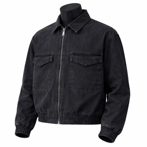 BASRA SPORTS Veste en jean bleue vintage pour homme, délavée, décontractée, boutonnée, à manches longues, en coton, manteau tendance, personnalisable OEM - Product Image 2