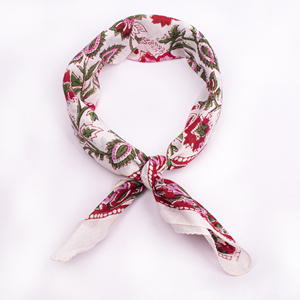 Cotton Floral Bandana <b>Square</b> <b>Scarf</b> Multifunctional Casual Spring Summer Headwear 53x53cm Handkerchief For Unisex Outdoor - Product Image 1