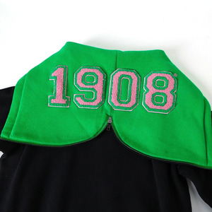 Sweat-shirt à capuche personnalisé avec lettres grecques, patch en chenille, molleton de coton, unisexe, pour fraternité universitaire, Alpha |   Kapa |   Alpha - Product Image 3