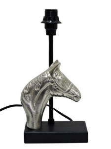 Base de Lámpara de Mesa con Cabeza de Caballo Plateada, Elegante Lámpara de Escritorio Decorativa de Aluminio con Diseño Ecuestre para Decoración del Hogar y Adornos de Sala de Estar - Product Image 4