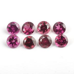 Pierre de grenat rhodolite violette naturelle, taille brillant ronde facettée, grenat pur sans défaut, pierres précieuses en vrac pour la création de bijoux exclusifs - Product Image 3