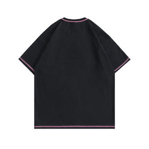 T-shirts pour hommes de haute qualité, doux et confortables, unis, à col haut, avec logo personnalisé imprimé en gros - Product Image 4